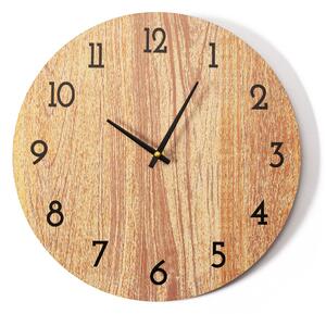 Tutumi, dřevěné stěnové hodiny 30 cm MTZL20202, hnědá, ZEG-06938