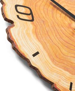Tutumi, nástěnné hodiny s imitací stromu 40cm MTZL20205, hnědá, ZEG-06936