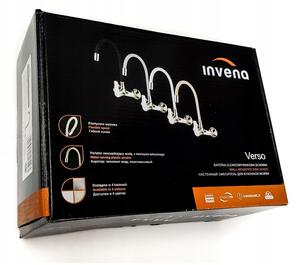 Invena Verso, nástěnná kuchyňská baterie 150mm s elastickým ramenem, šedá-chromová, INV-BC-82-E5S-L