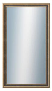 DANTIK - Zarámované zrcadlo - rozměr s rámem cca 50x90 cm z lišty TOOTH malá zlato černá (3163)