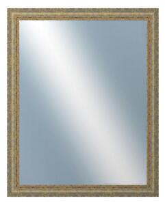 DANTIK - Zarámované zrcadlo - rozměr s rámem cca 80x100 cm z lišty ZVRATNÁ bílozlatá plast (3067)