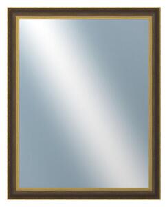 DANTIK - Zarámované zrcadlo - rozměr s rámem cca 80x100 cm z lišty ZVRATNÁ černozlatá plast (3071)