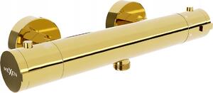 Mexen KAI termostatická sprchová baterie se spodním uchycením, zlatá, 77100-50
