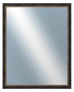 DANTIK - Zarámované zrcadlo - rozměr s rámem cca 80x100 cm z lišty CARRARA hnědočerná (2948)