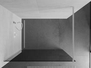 Mexen Kioto, Walk-In sprchová zástěna 80 x 200 cm, grafit 8 mm, bílý profil, 800-080-101-20-40