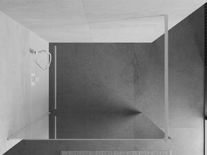 Mexen Kioto, Walk-In sprchová zástěna 70 x 200 cm, lustře 8 mm, bílý profil, 800-070-101-20-50
