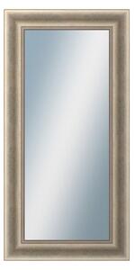 DANTIK - Zarámované zrcadlo - rozměr s rámem cca 50x100 cm z lišty KŘÍDLO velké stříbrné patina (2773)