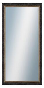 DANTIK - Zarámované zrcadlo - rozměr s rámem cca 50x100 cm z lišty CARRARA hnědočerná (2948)