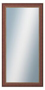 DANTIK - Zarámované zrcadlo - rozměr s rámem cca 60x120 cm z lišty ANGLIE hnědá Au linka (612)