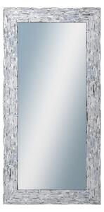 DANTIK - Zarámované zrcadlo - rozměr s rámem cca 60x120 cm z lišty Travertino stříbrné (2893)