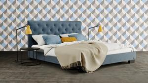 Materasso ALESIA - designová čalouněná postel (typ potahu A) 100 x 200 cm