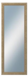 DANTIK - Zarámované zrcadlo - rozměr s rámem cca 50x140 cm z lišty KŘÍDLO malé stříbrné patina (2775)