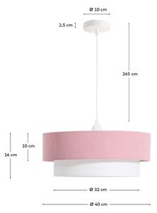 Bílý/světle růžový dětský lustr s textilním stínidlem Bianella – Kave Home 6