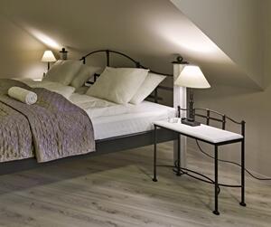 IRON-ART ALCATRAZ - robustní kovová postel, kov + dřevo