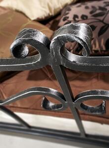 IRON-ART ALTEA - půvabná kovová postel, kov + dřevo