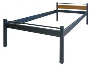 IRON-ART NANTES III. dub - jednoduchá kovová postel 160 x 200 cm