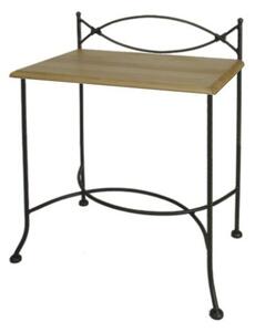 IRON-ART Noční stolek THOLEN - bez zásuvky, kov + dřevo