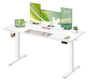 VASAGLE Výškově nastavitelný psací stůl paměť 4 polohy 140 x 72-120 x 60 cm bílá