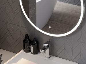Mexen Gobi, LED kulaté koupelnové zrcadlo s podsvícením 90 cm, 6000K, ochrana proti zamlžování, 9801-090-090-611-00