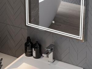 Mexen Taco, LED koupelnové zrcadlo s podsvícením 50x70 cm, 6000K, ochrana proti zamlžování, 9805-050-070-611-00