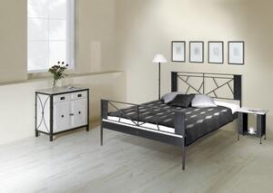 IRON-ART VALENCIA - industriální, loftová, designová, kovová postel 140 x 200 cm