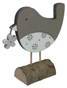 Dekorace Ptáček s kytičkou 11cm 2001604