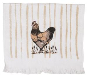 Kuchyňský froté ručník se slepičkou Farm Living – 40x66 cm