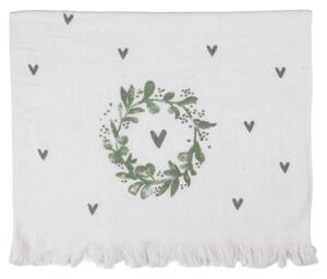Kuchyňský froté ručník s ratolestí a srdíčkem Lonely Love – 40x66 cm