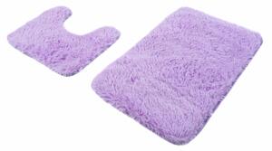 Sada koupelnových koberečků SILK ARTS-61 2PC - fialový seřík