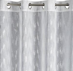Hotová záclona TILDA bílo-stříbrná - na průchodkách