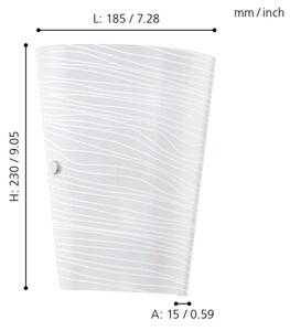 Eglo 91856 - Nástěnné svítidlo CAPRICE 1xE27/60W/230V
