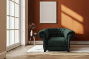 KŘESLO CHESTERFIELD, textil, kompozitní dřevo, tmavě zelená Livetastic - Online Only křesla & taburety, Online Only