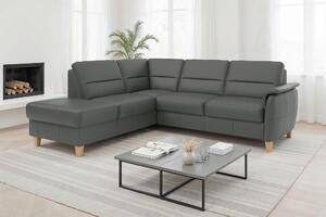 ROHOVÁ SEDAČKA, kůže, antracitová Sit & More - Sedací soupravy, Online Only