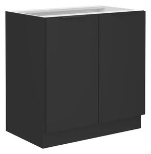 Dolní kuchyňská skříňka Sobera 80 D 2F BB (černá). 1096980