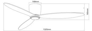 Lucci Air 212870 - Stropní ventilátor AIRFUSION RADAR dřevo/bílá + DO