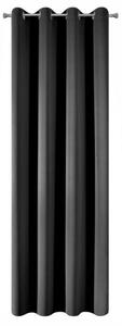 Hotový závěs LOGAN 135x250 cm - na průchodkách, černý
