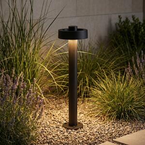 Lucande LED osvětlení cesty Nirella, 60 cm, černé, IP65, Černá, kov, Moderní