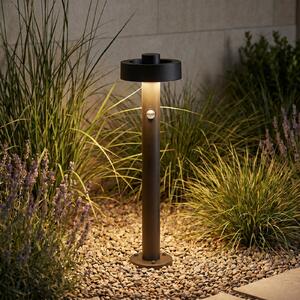 Lucande LED osvětlení cesty Nirella, 60 cm, černé, senzor, Černá, kov, Moderní