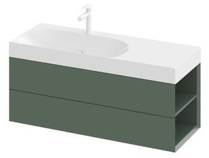Skříňka pod umyvadlo bez umyvadla Ravak Lite 120x43x45 cm grey green X000001894
