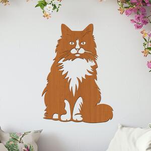 Dřevo života | Dřevěná dekorace Norské lesní kočky | Rozměry (cm): 28x40 | Barva: Třešeň