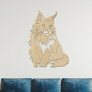 Dřevo života | Dřevěný obraz Mainské mývalý kočky | Rozměry (cm): 28x40 | Barva: Javor