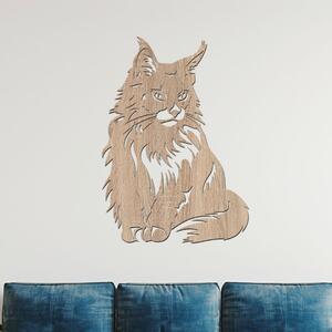 Dřevo života | Dřevěný obraz Mainské mývalí kočky | Rozměry (cm): 28x40 | Zvolte barvu dekoru: Dub Sonoma