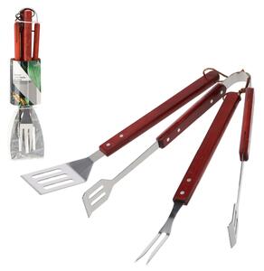 Garden Line Sada 3 ks grilovacího náčiní TRIPLE hnědá