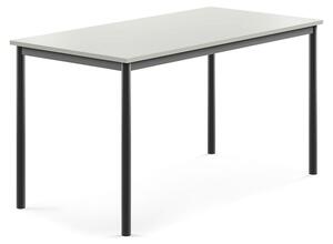 AJ Produkty Stůl SONITUS, 1400x700x720 mm, antracitově šedé nohy, HPL deska tlumící hluk, šedá