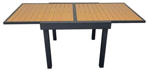 Garden Line Zahradní hliníkový rozkládací stůl ALEX 90/180 cm hnědý