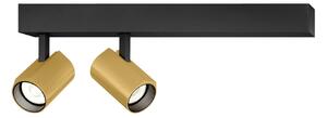 Wever & Ducré Lighting WEVER DUCRÉ LED bodovka Ceno černý/zlatý 2 700 K, žárovky, stmívatelný, Černá, Obývací pokoj / jídelna, Hliník, Moderní