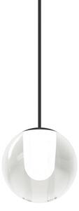Wever & Ducré Lighting WEVER DUCRÉ LED závěsné světlo Oplia 1.0, matná černá, 2 700 K, Čirá / transparetní, Obývací pokoj / jídelna, Sklo, Moderní