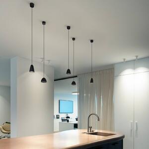 Wever & Ducré Lighting WEVER DUCRÉ LED závěsné světlo Cozy Zone 1.0, černá, 2 700 K, Černá, Obývací pokoj / jídelna, Hliník, Moderní