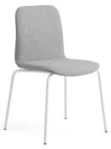 AJ Produkty Židle LABELL, 4 nohy, bílá/světle šedá