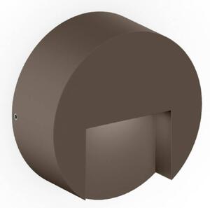 Wever & Ducré Lighting WEVER DUCRÉ LED venkovní nástěnné svítidlo Reto Round 0,8 v bronzové barvě, stmívatelný, Bronz / starožitná mosaz, Hliník, Moderní, Nástěnné bodové svítidlo